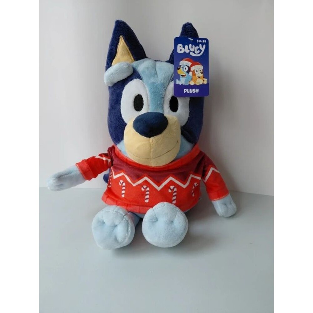 Animal Adventure Bluey Holiday Christmas Sweater Plush Stuffed Animal Toy 12"